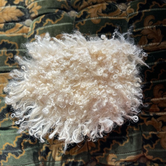 Curly Shearling Coin Pouch Purse - Picture 3 of 4